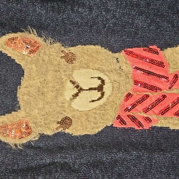 Girls Justice llama alpaca sweater - Picture 4 of 5